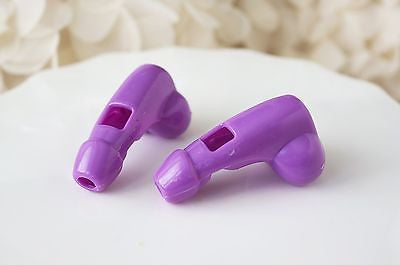 10 Purple Novelty Pecker Penis Whistles Fun Bachelorette Party Favors GNO - le petit pain