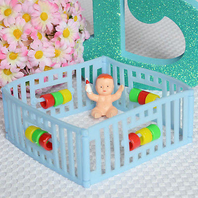 Vintage Playpen Baby with Bottle Birthday Cake Topper Baby Shower Decoration - Le Petit Pain