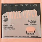 Premium Plastic Round Table Cover for 84" Table Assorted Colors Multiple Colors- Le Petit Pain