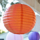 3 Round Asian Style Chinese Round Lanterns 12" Hanging Multi Color