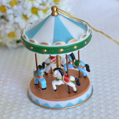 Blue Circus Carousel Cake Topper for Baby Showers, Birthdays Vintage Carnival- Le Petit Pain