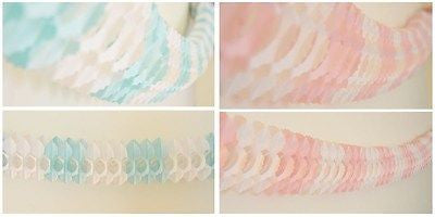 13 Ft Arcade Garland Pink & White or Blue & White Shower Party - le petit pain