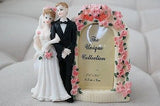 Vintage Bride and Groom Picture Perfect Frame with Rose Arch Photo Favor- Le Petit Pain