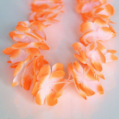 Nani Pua Lei Orange Flower Lei Lay White Luau Necklace Favor Hula- Le Petit Pain