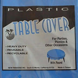 Premium Plastic Round Table Cover for 84" Table Assorted Colors Multiple Colors- Le Petit Pain