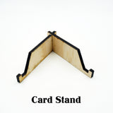 Custom Personalized Wood Heart Arrow Greeting Card Unique Wedding Gift Keepsake
