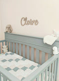 Custom Baby Nursery Name Sign Wooden Baby Sign Hanging Wall Sign Wood 18"- Le Petit Pain