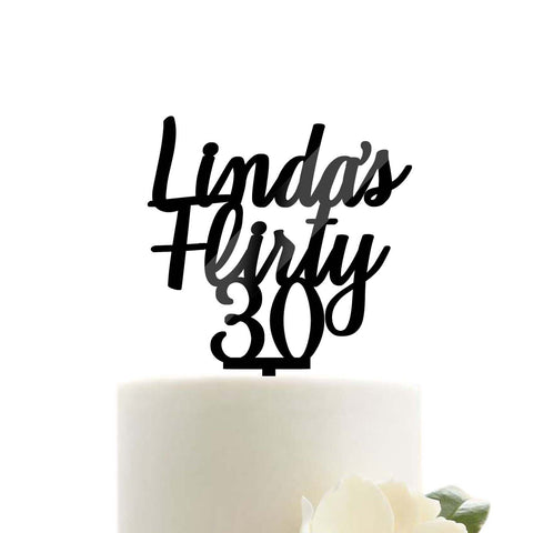 Custom Personalized Name Flirty 30th 40th 50th 20th Birthday Cake Topper