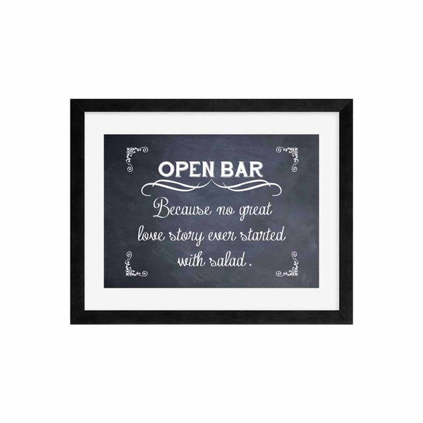 Open Bar Wedding Sign Funny Wedding Sign Decor Alcohol Bar Decoration Print Only- Le Petit Pain