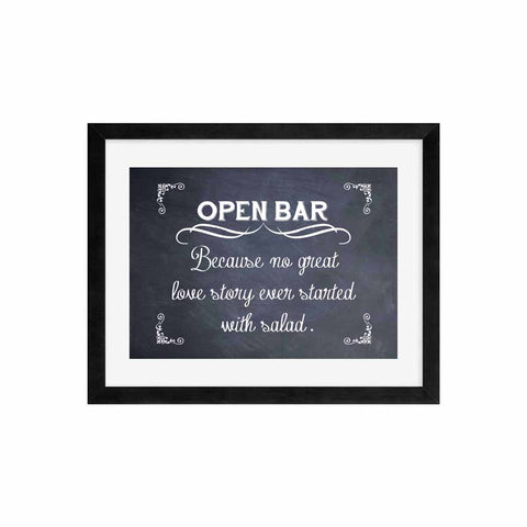 Open Bar Wedding Sign Funny Wedding Sign Decor Alcohol Bar Decoration Print Only- Le Petit Pain