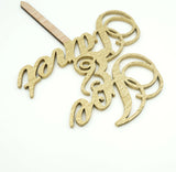 Custom Gold Glitter Wedding Cake Topper Traditional Calligraphy Personalized Name Cake Topper Handmade- Le Petit Pain