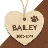 Custom Personalized Pet Memorial Dog Ornament Pets Loss Memory Keepsake- Le Petit Pain