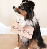Here Comes the Bride Wedding Signage Wooden Sign for Pets Dogs Children Laser Engraved- Le Petit Pain