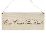 Here Comes the Bride Wedding Signage Wooden Sign for Pets Dogs Children Laser Engraved- Le Petit Pain