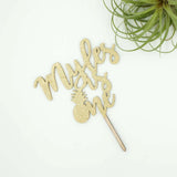 Personalized Gold Glitter Baby is One Pineapple Tropical Luau Birthday Cake Topper- Le Petit Pain