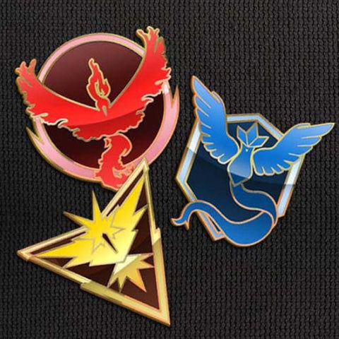 Team Mystic Valor Instinct Pins Set for Backpacks Pokemon Go Leadership Lapel Clothes Pins- Le Petit Pain