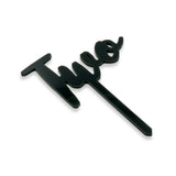 Two Cake Topper 2 Year Old Birthday Cake Modern Cursive Smash Cake Topper