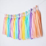 Unicorn Pastel Rainbow Tassel Garland Banner Hanging Party Decoration- Le Petit Pain