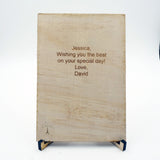 Custom Personalized Wood Heart Arrow Greeting Card Unique Wedding Gift Keepsake
